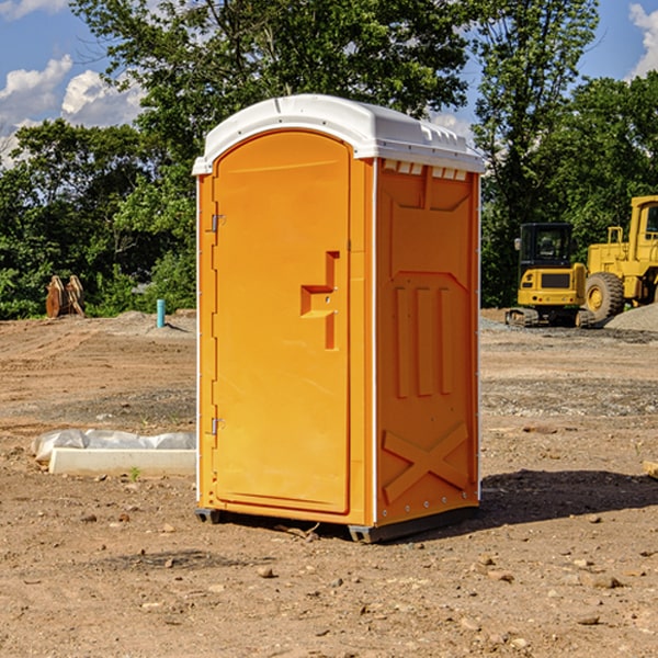 how often are the portable restrooms cleaned and serviced during a rental period in Kinards